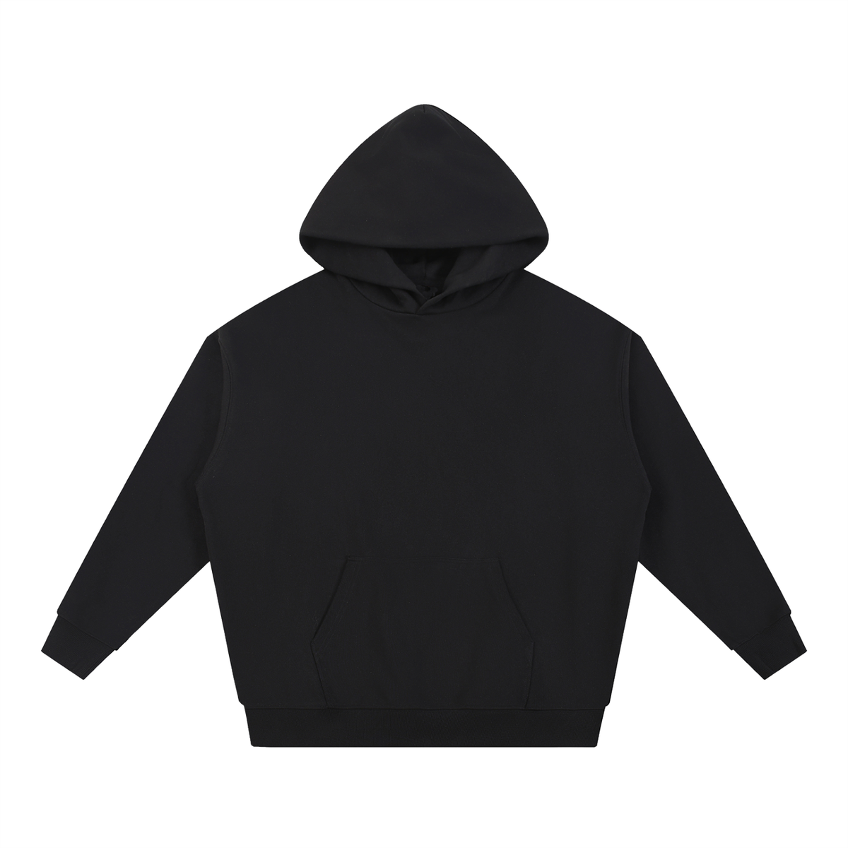NUVA Essential Heavyweight Hoodie in Black — front view