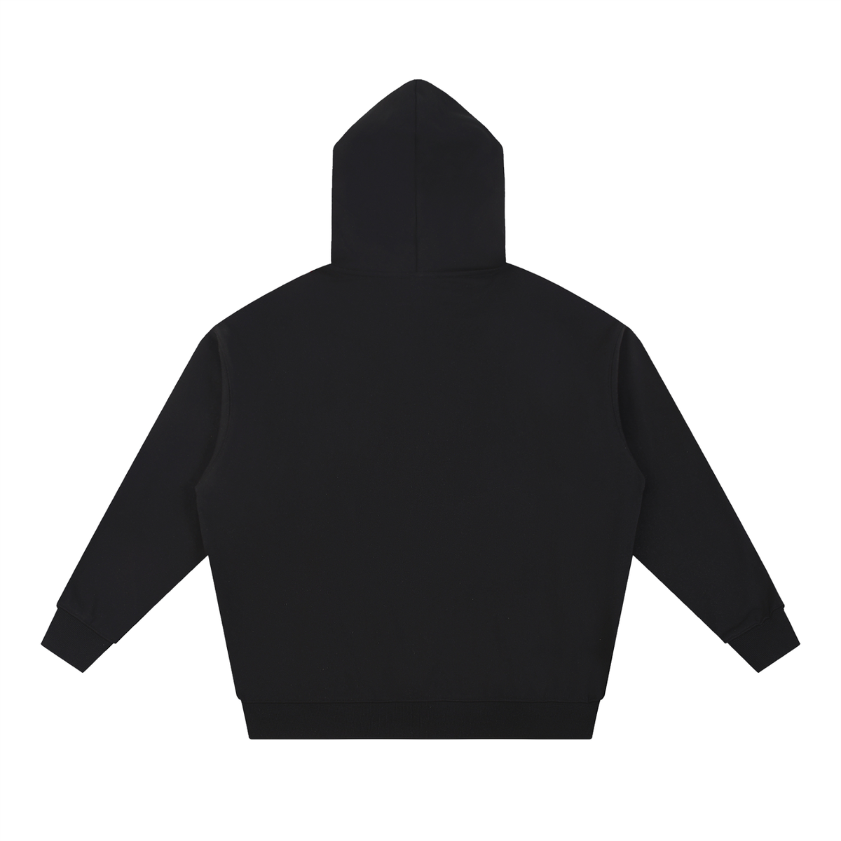 NUVA Essential Heavyweight Hoodie in Black — back view
