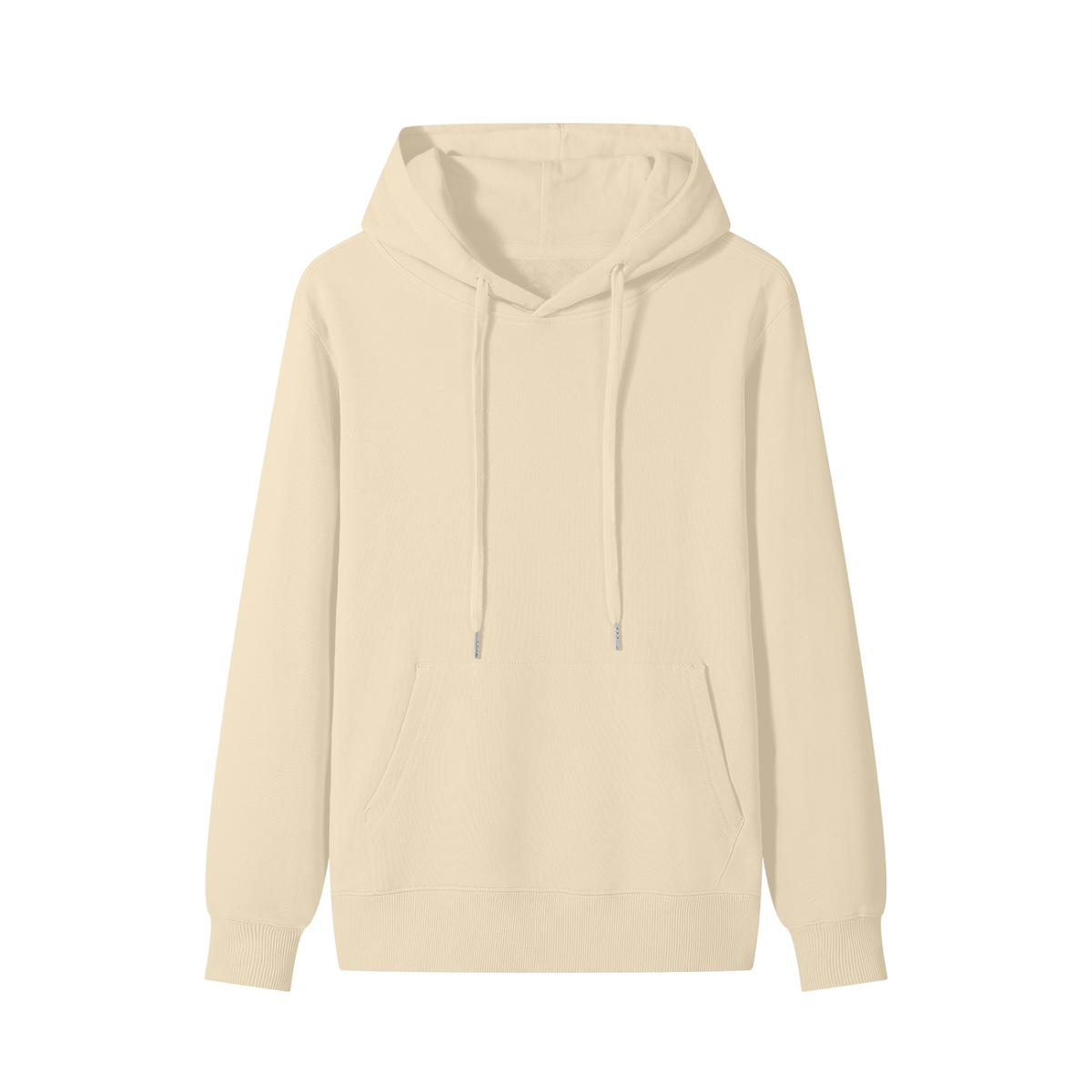 NUVA Basic Cotton Hoodie in Apricot — front view