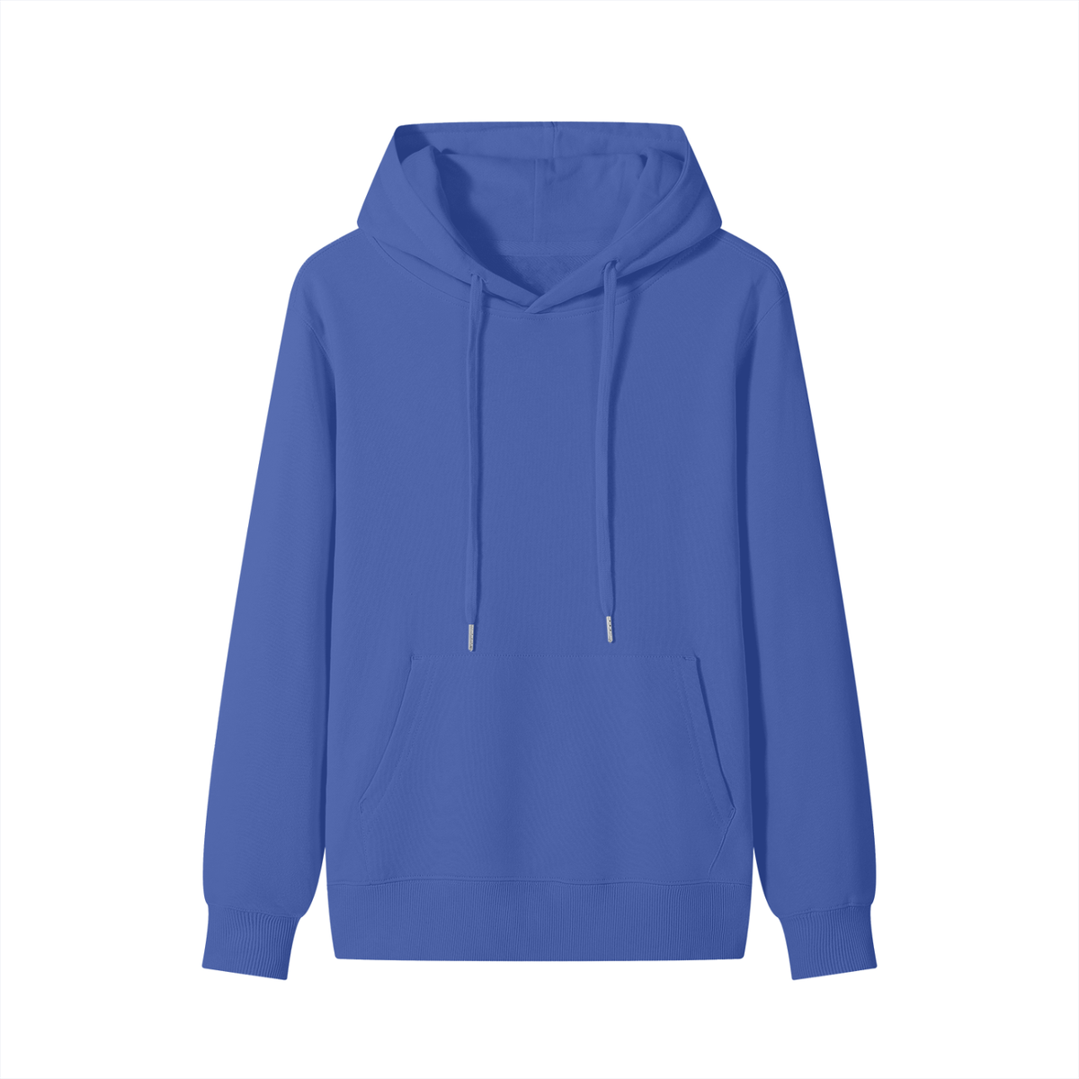 NUVA Basic Cotton Hoodie in Klein Blue — front view