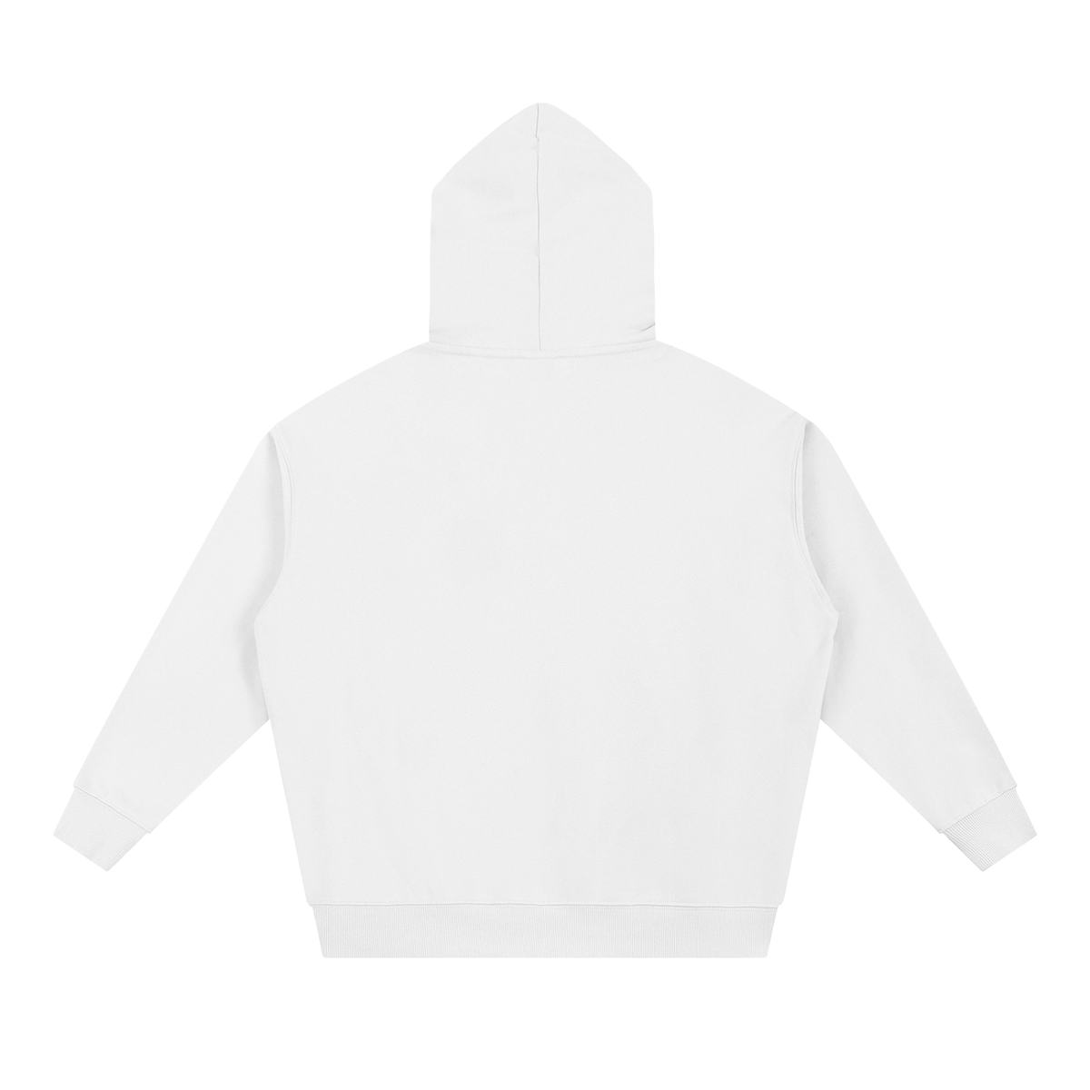 NUVA Essential Heavyweight Hoodie in White — back view