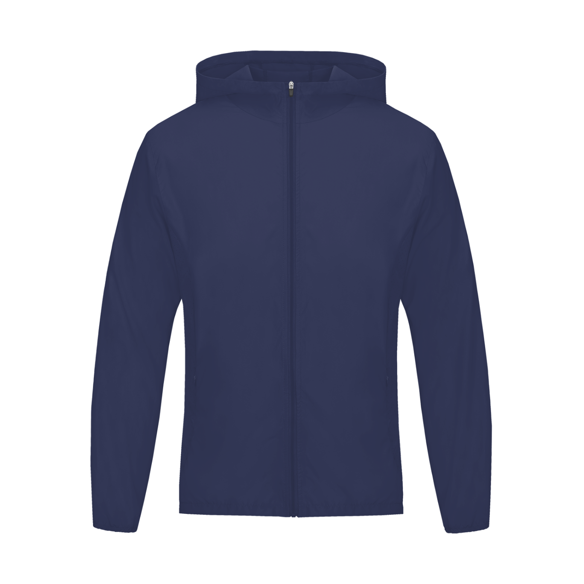 NUVA Soft Hooded Sports Jacket in Dark Blue — front view