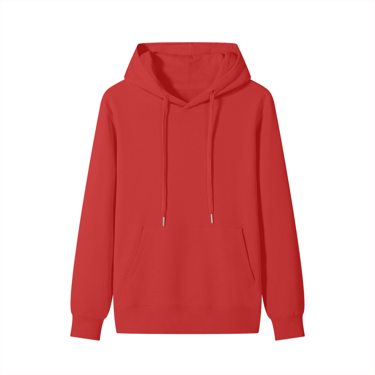 NUVA Basic Cotton Hoodie in Red — front view