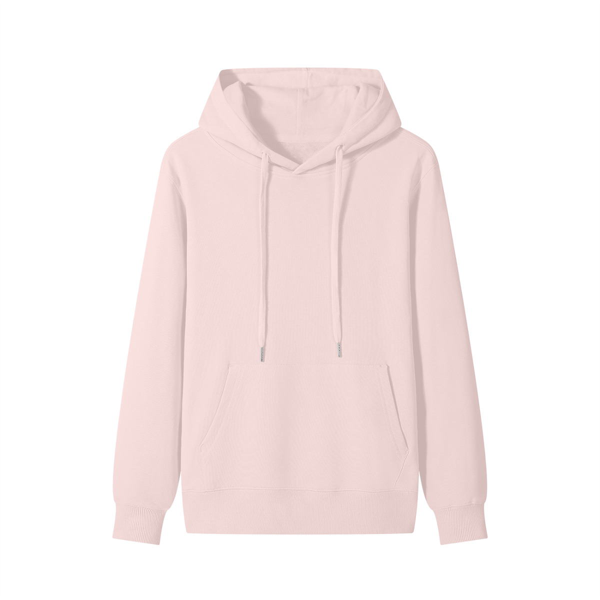 NUVA Basic Cotton Hoodie in Light Pink — front view