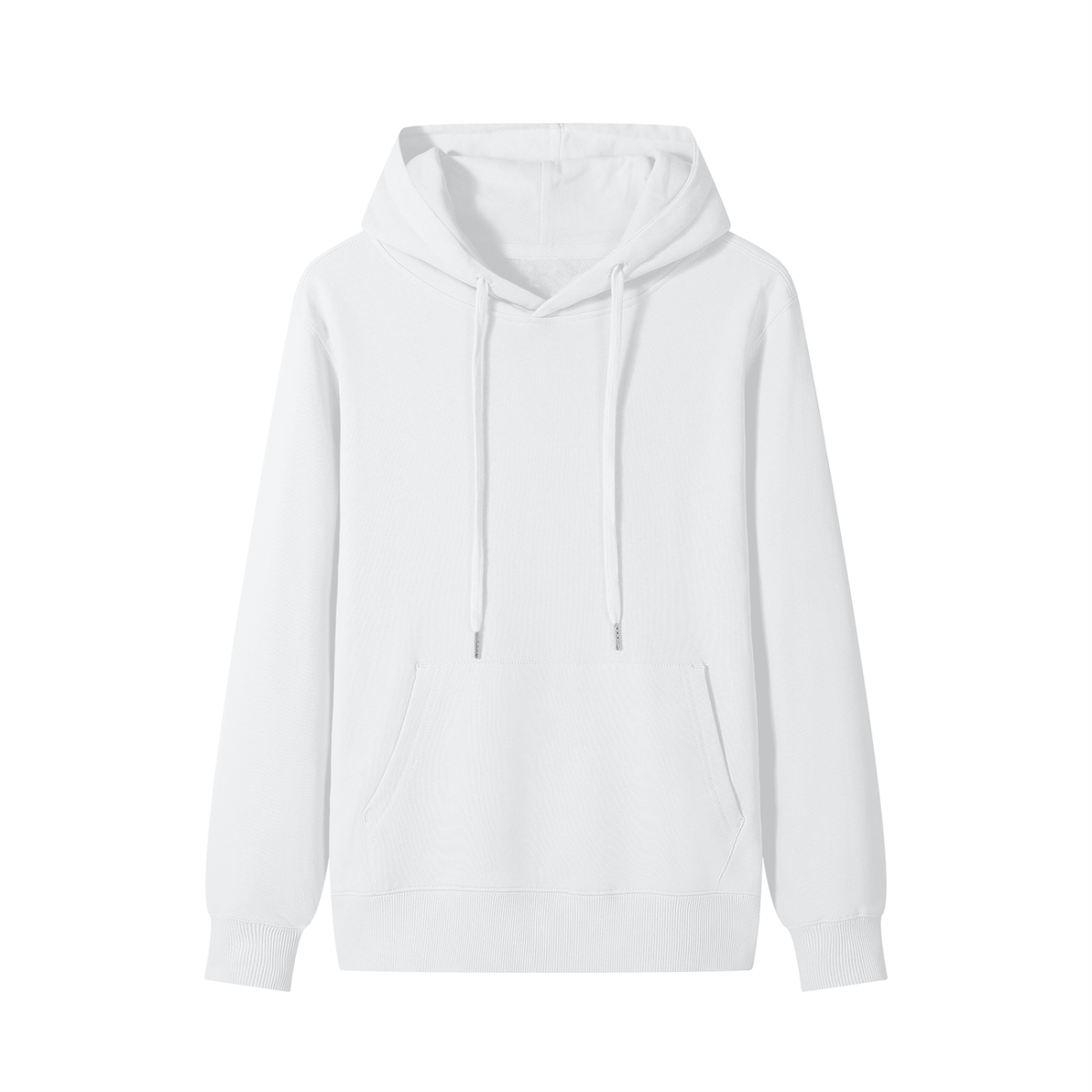 NUVA Basic Cotton Hoodie in Lucent White — front view