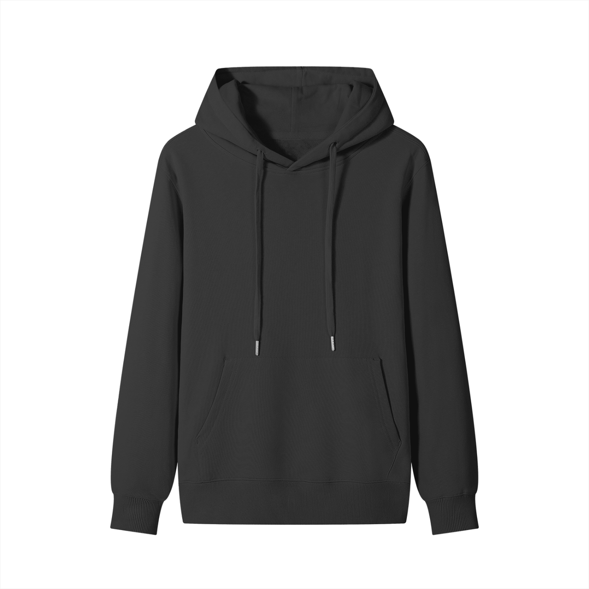 NUVA Basic Cotton Hoodie in Classic Black — front view