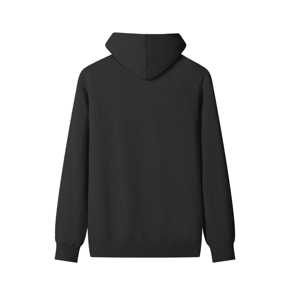 NUVA Basic Cotton Hoodie in Classic Black — back view