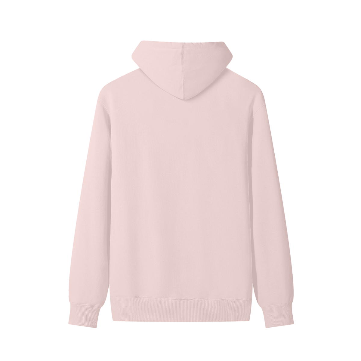 NUVA Basic Cotton Hoodie in Light Pink — back view