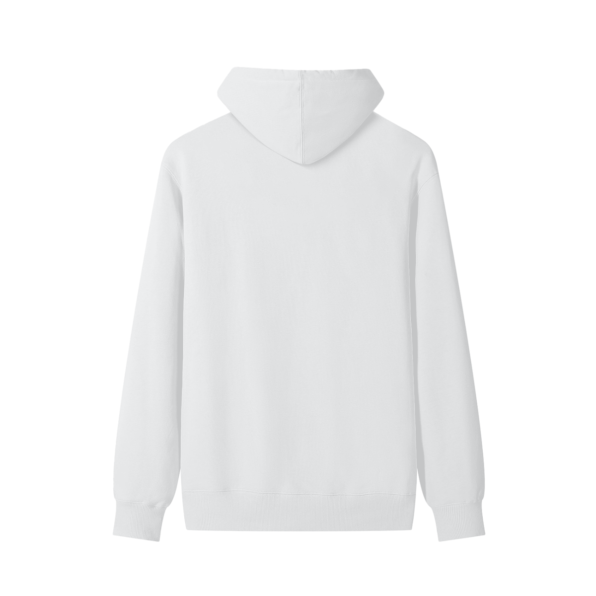 NUVA Basic Cotton Hoodie in Lucent White — back view