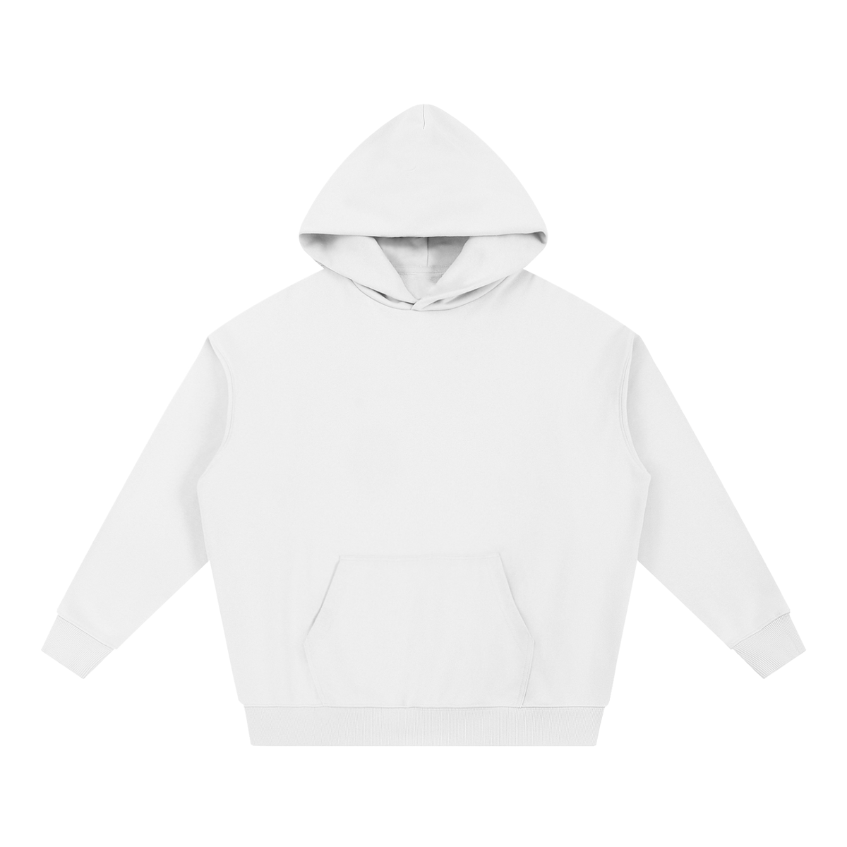 NUVA Essential Heavyweight Hoodie in White — front view