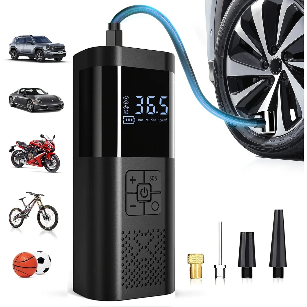 Portable 150 PSI Cordless Tire Inflator – Digital Air Pump