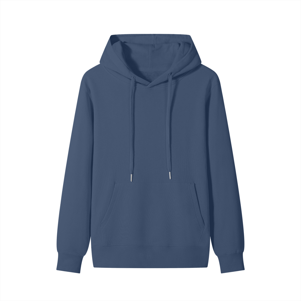 NUVA Basic Cotton Hoodie in Ink Blue — front view