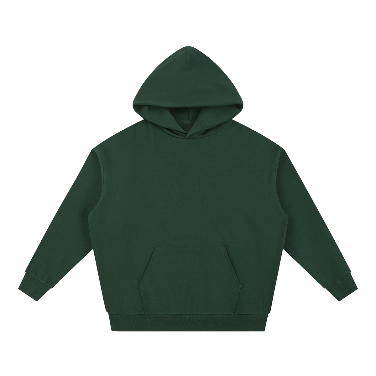 NUVA Essential Heavyweight Hoodie in Blackish Green — front view