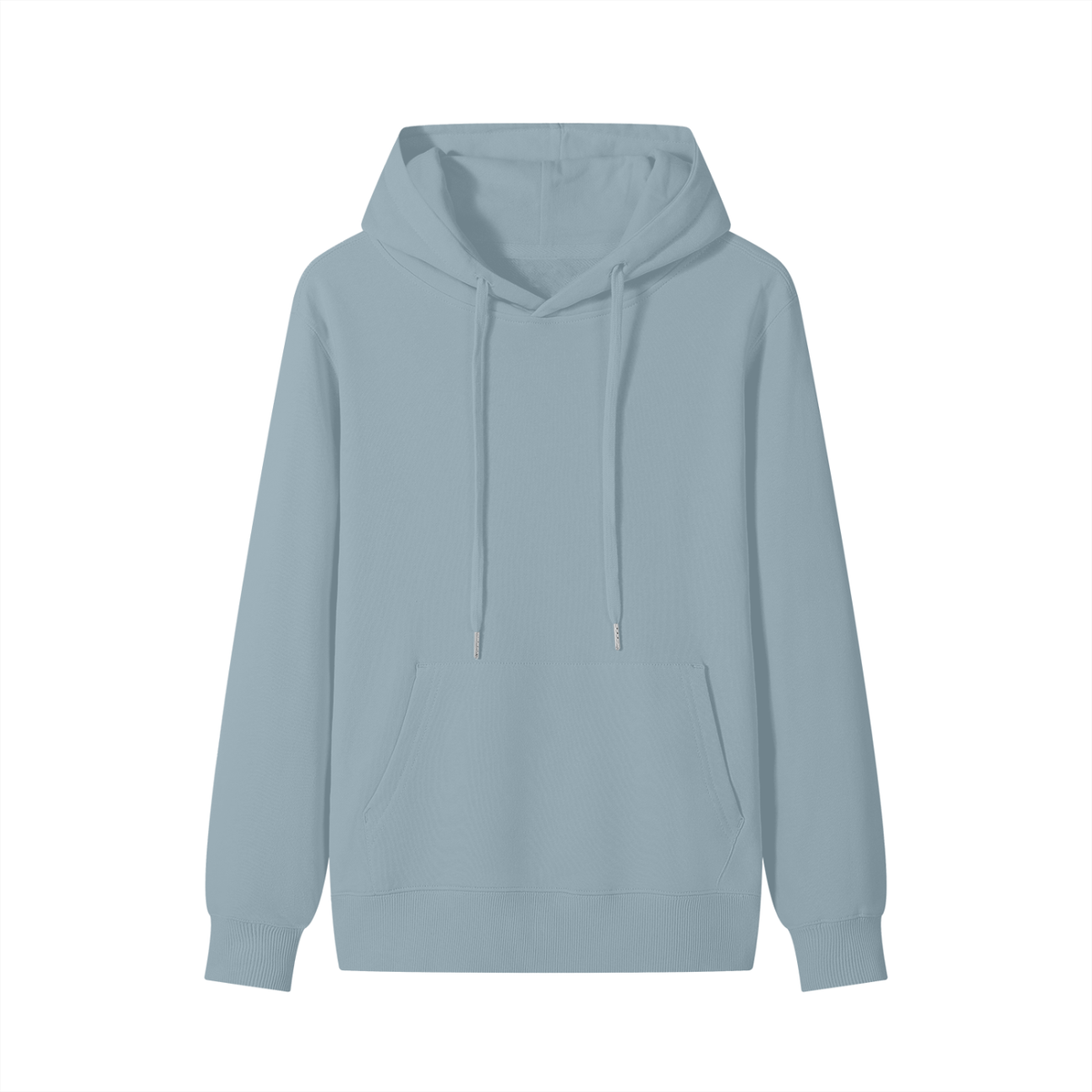NUVA Basic Cotton Hoodie in Haze Blue — front view