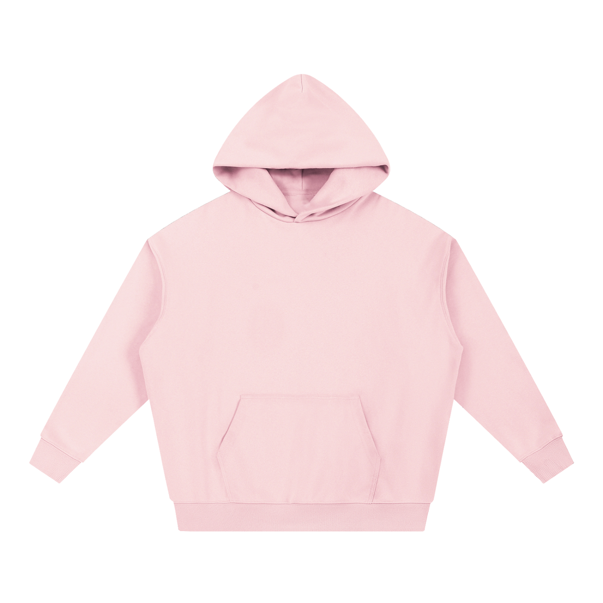 NUVA Essential Heavyweight Hoodie in Pink — front view