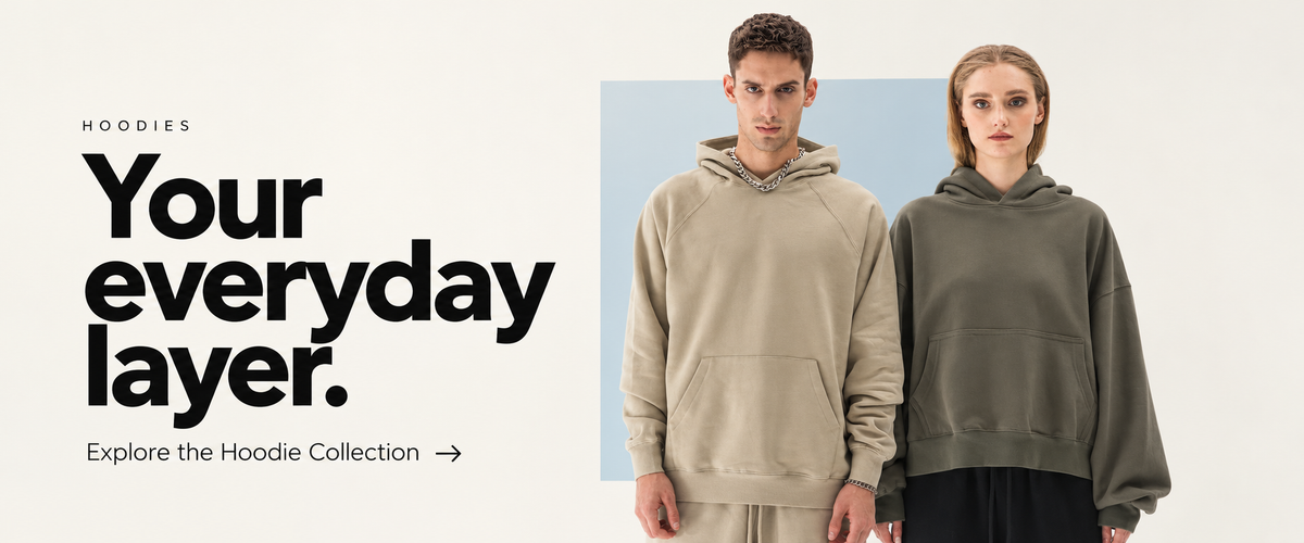 Hoodies. Your everyday layer. Beige and olive hoodie styles. Explore the Hoodie Collection.